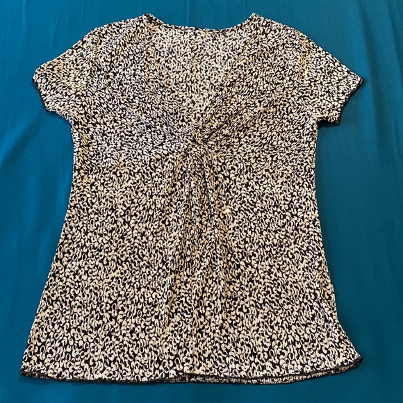 Vintage 90s/Y2K Black and White Sequined Top - Picture 2 of 8